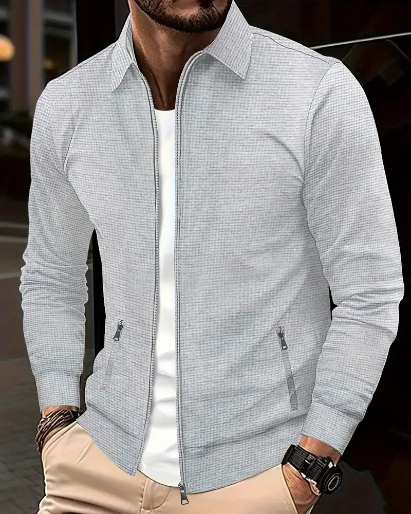 Lässige Strickjacke für Herren mit Reißverschluss für Alltag und Freizeit
