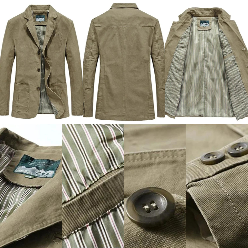 Moderner Freizeitblazer für Herren in elegantem Design, vielseitig kombinierbar für Alltag und besondere Anlässe.