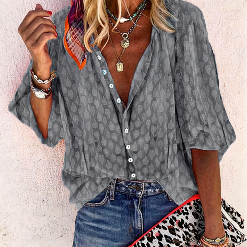 Modische Damenbluse in Übergröße mit lockerer Passform und stilvollem Design