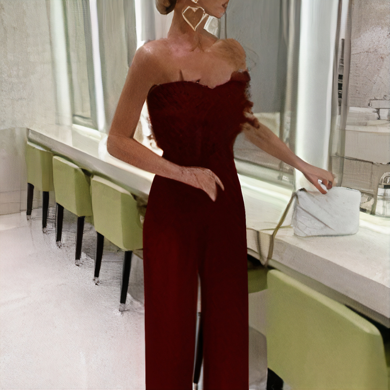 Modischer Pelz-Jumpsuit für Damen mit bequemer Passform für kühle Tage