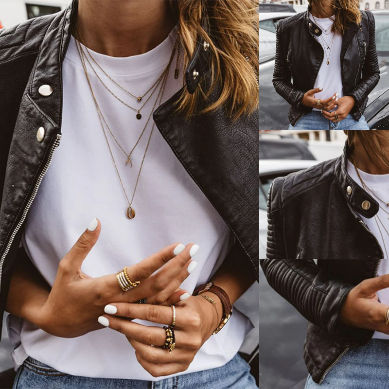 Stylische Bikerjacke für Damen im modernen Design