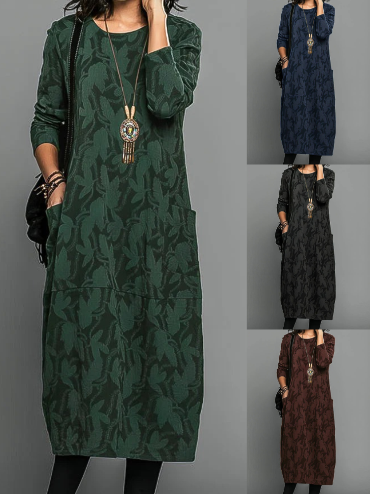 Vintage-Herbstkleid für Damen in elegantem und zeitlosem Design