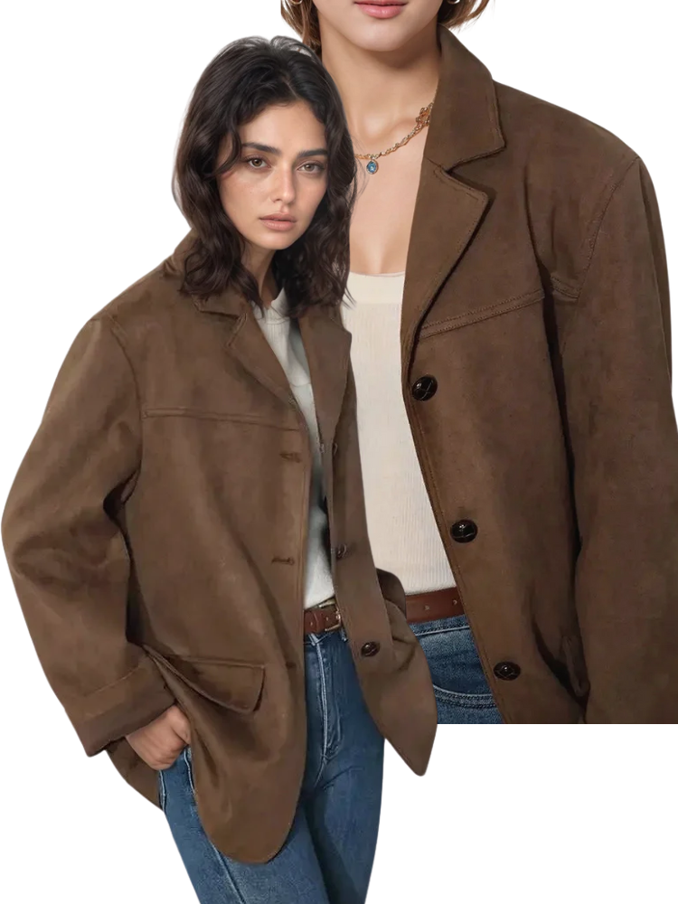 Vintage-Oversize-Jacke für Damen in modernem und zeitlosem Stil