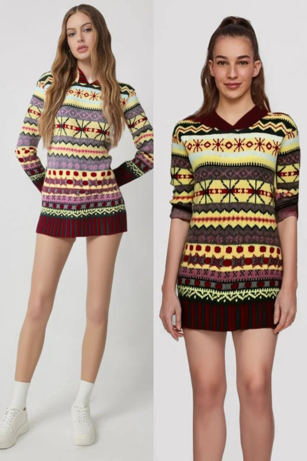 Warmes Damenkleid-Pullover mit modernem Schnitt und zeitlosem Design, ideal für Alltag und Freizeit.