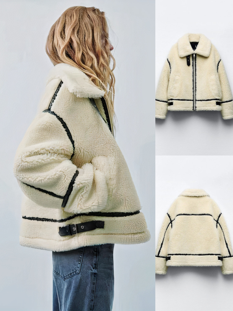 Weibliche Vintage-Softjacke, bequemer Sitz und vielseitig einsetzbar für Alltag und Freizeit