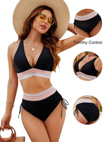 Eleganter Zweiteiliger Damenbikini mit Formendem Bund | Selene