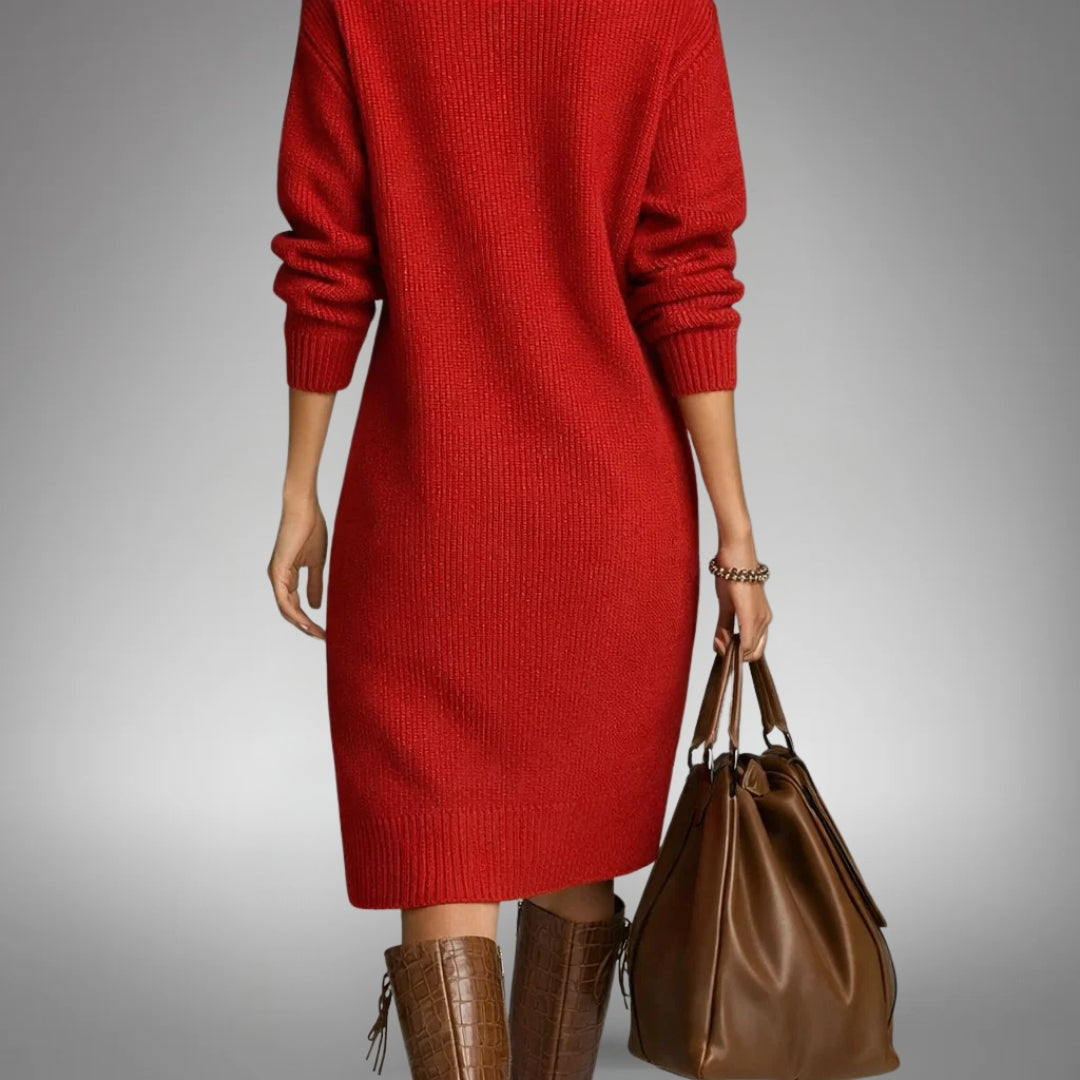 Geradliniges Kleid mit Knopfleiste für Damen | Elinora