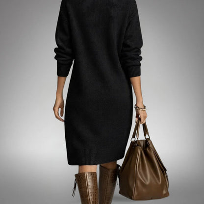 Geradliniges Kleid mit Knopfleiste für Damen | Elinora
