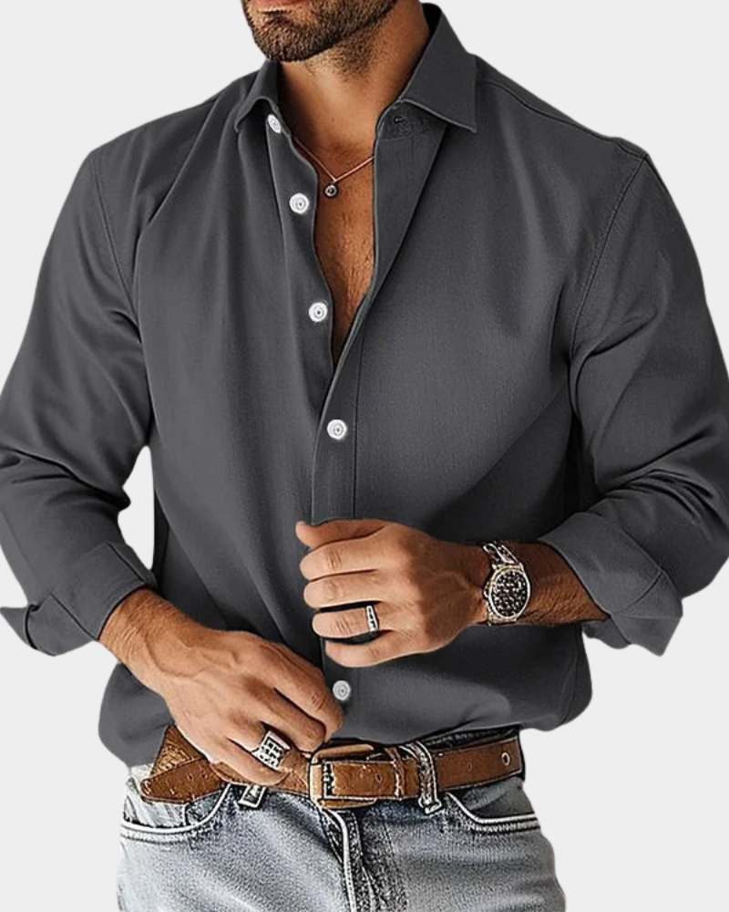 Elegantes Langarmhemd mit klarer Silhouette für Herren | Avento