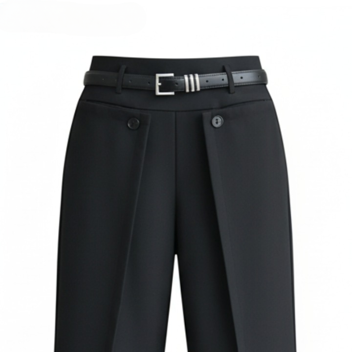 Weite Hose mit Drapierten Falten für Damen | Narela