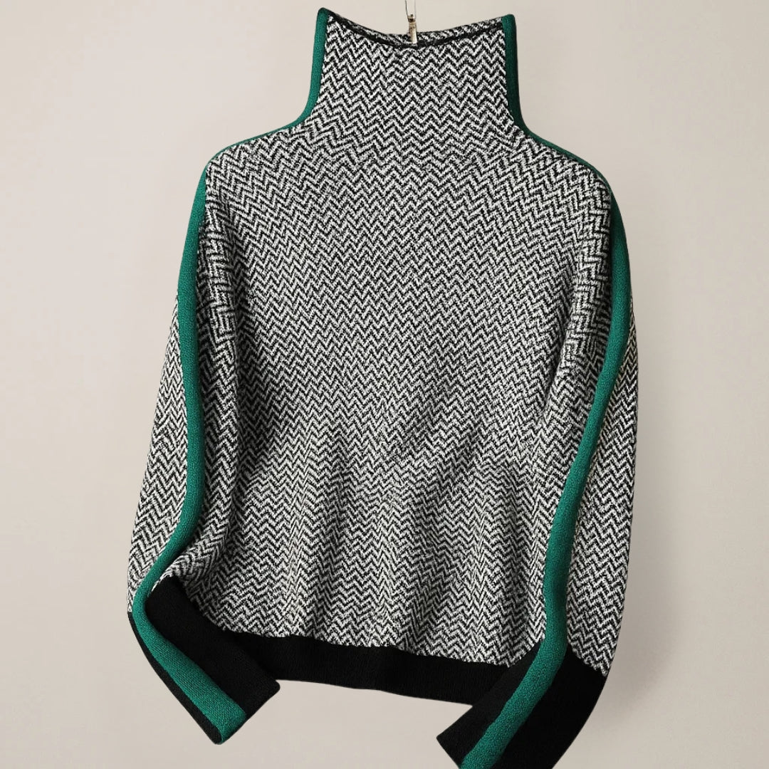 Eleganter Pullover mit hohem Kragen für Damen | Merina
