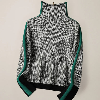 Eleganter Pullover mit hohem Kragen für Damen | Merina