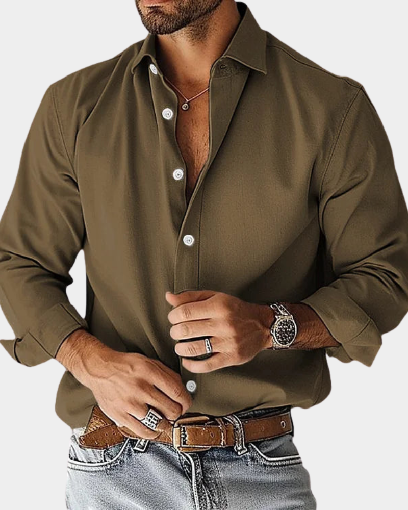Elegantes Langarmhemd mit klarer Silhouette für Herren | Avento