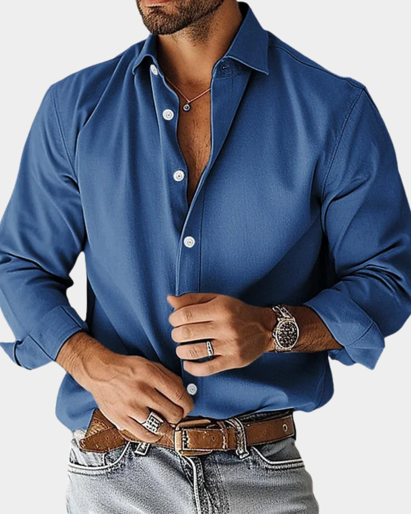 Elegantes Langarmhemd mit klarer Silhouette für Herren | Avento
