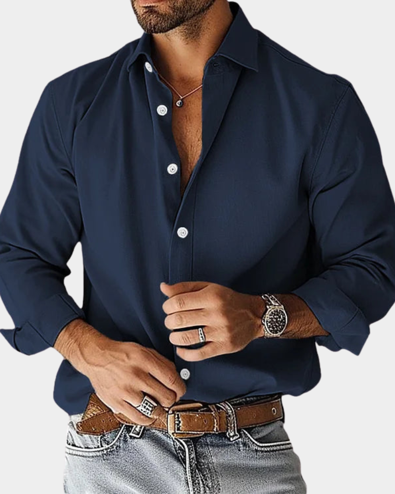 Elegantes Langarmhemd mit klarer Silhouette für Herren | Avento