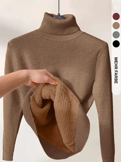 Thermo-Strickpullover mit hohem Kragen und lockerer Passform für Damen | Alina