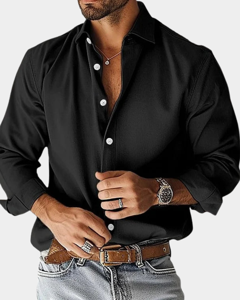 Elegantes Langarmhemd mit klarer Silhouette für Herren | Avento