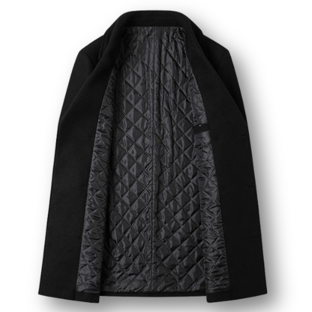 Eleganter langer Doppelreiher mit Knöpfen für Herren | Leon