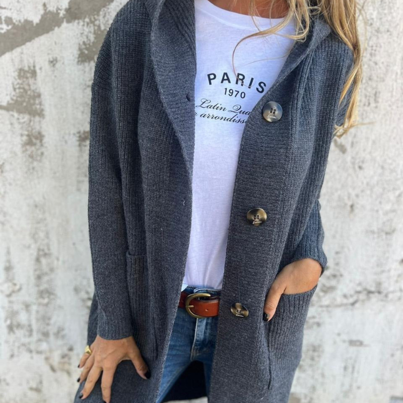 Eleganter langer Cardigan mit lockerer Passform für Damen | Valenia