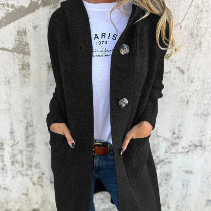 Eleganter langer Cardigan mit lockerer Passform für Damen | Valenia