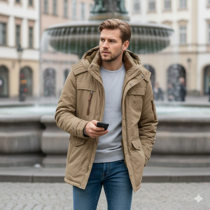 Eleganter Mantel mit klassischem Design für Herren | Norvane