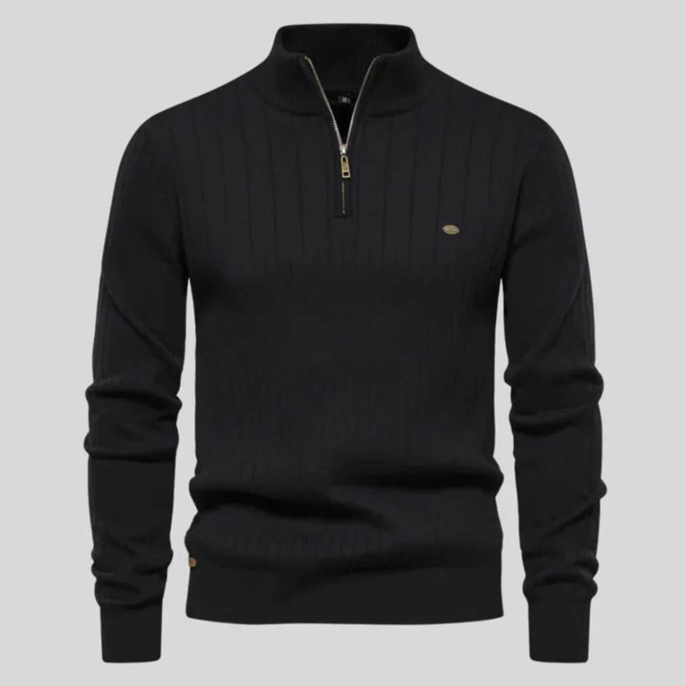 Eleganter Komfort-Pullover für Herren mit Reißverschluss | Leonhard