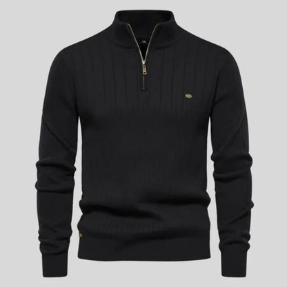 Eleganter Komfort-Pullover für Herren mit Reißverschluss | Leonhard