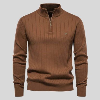 Eleganter Komfort-Pullover für Herren mit Reißverschluss | Leonhard