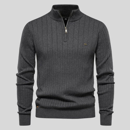 Eleganter Komfort-Pullover für Herren mit Reißverschluss | Leonhard