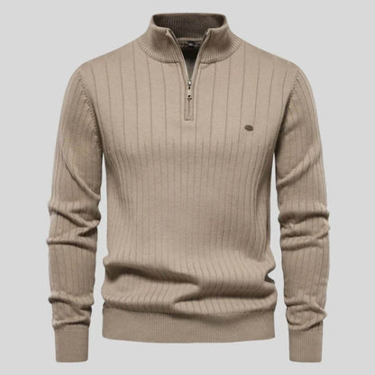 Eleganter Komfort-Pullover für Herren mit Reißverschluss | Leonhard