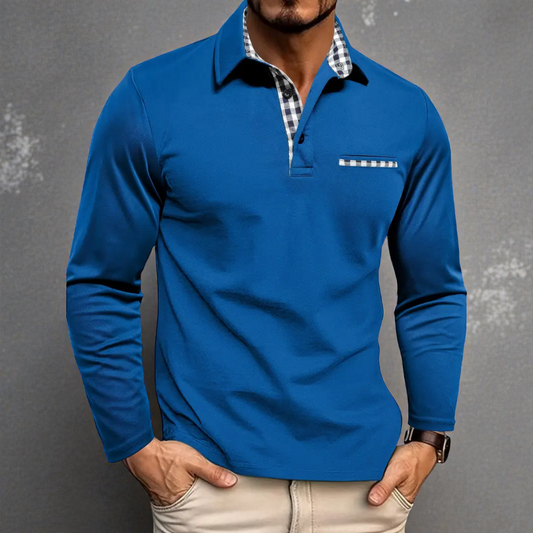 Langarm-Poloshirt für Herren | Mareno