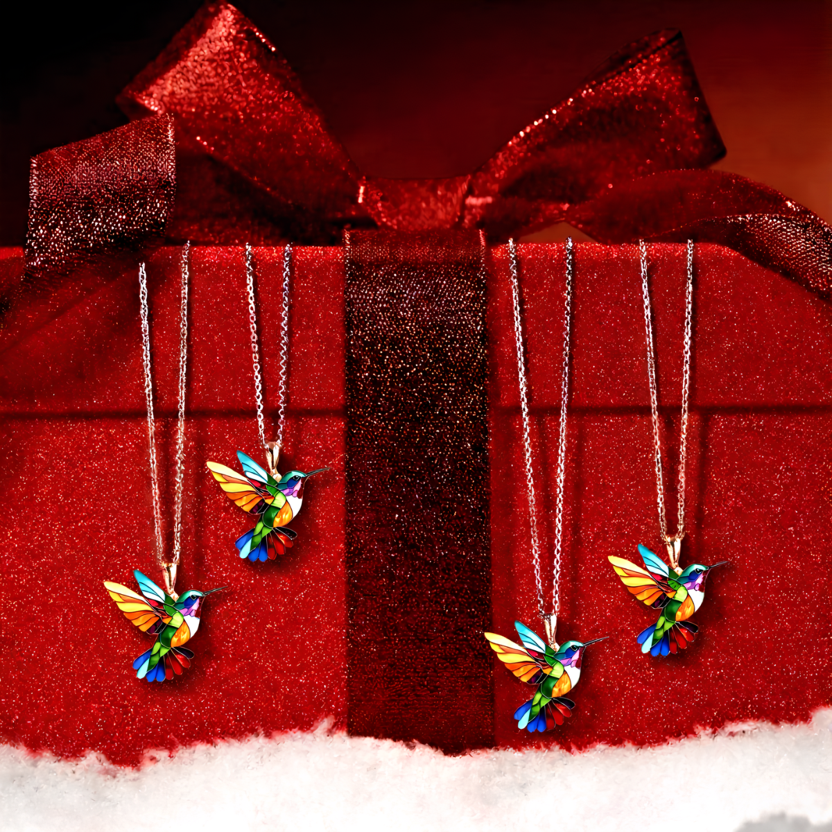 Elegantes Kolibri-Schmuckset mit Ohrringen und Halskette für Damen | Alina