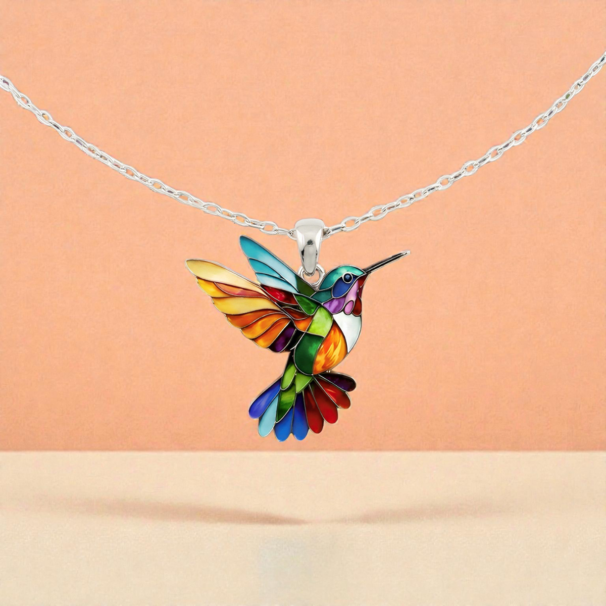 Elegantes Kolibri-Schmuckset mit Ohrringen und Halskette für Damen | Alina