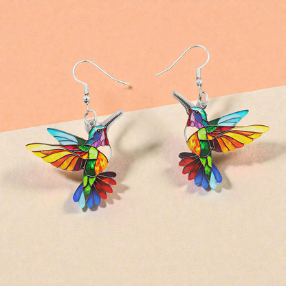 Elegantes Kolibri-Schmuckset mit Ohrringen und Halskette für Damen | Alina