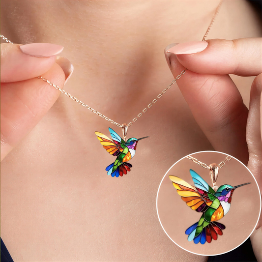 Elegantes Kolibri-Schmuckset mit Ohrringen und Halskette für Damen | Alina