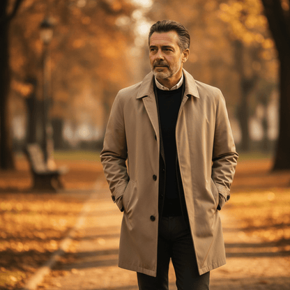 Zeitloser Küstenmantel mit funktionalen Details für Herren | Alvero