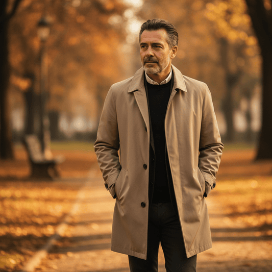 Zeitloser Küstenmantel mit funktionalen Details für Herren | Alvero