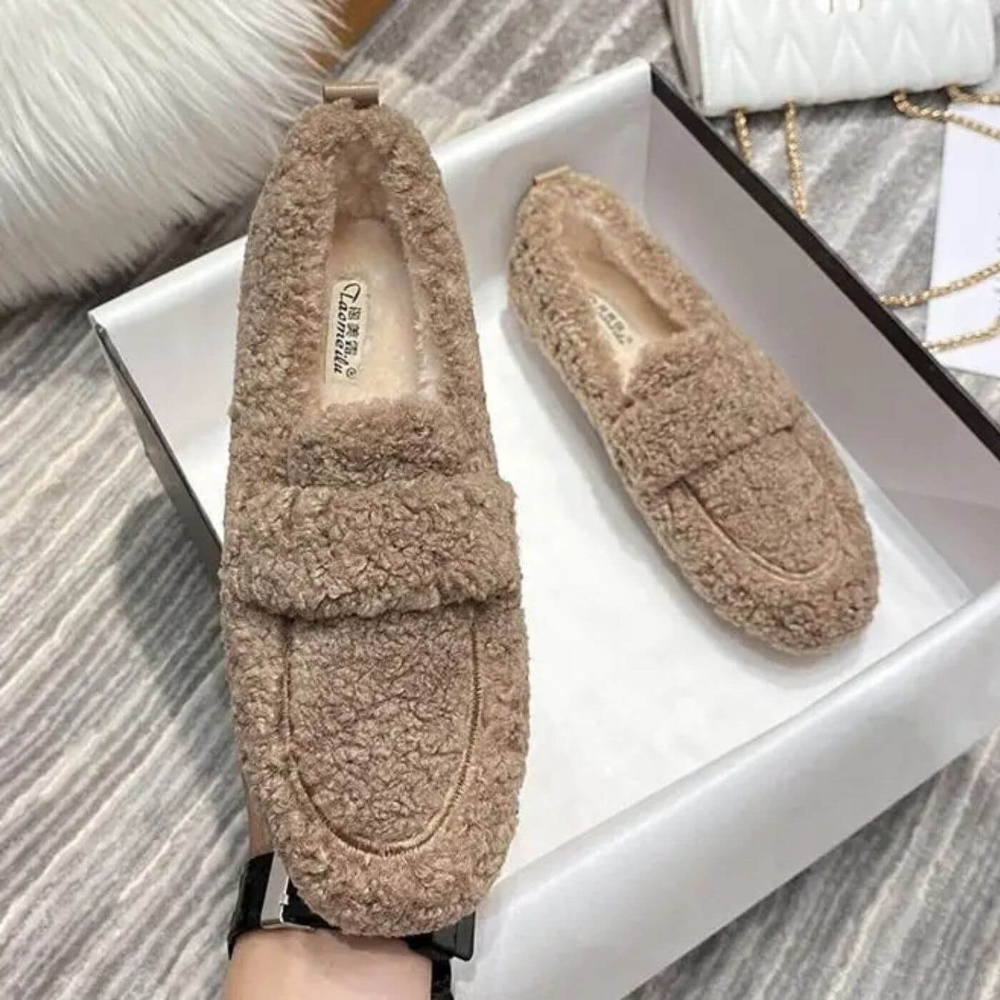 Gemütliche Warme Damen-Mokassins im Loafer-Stil | Urselle