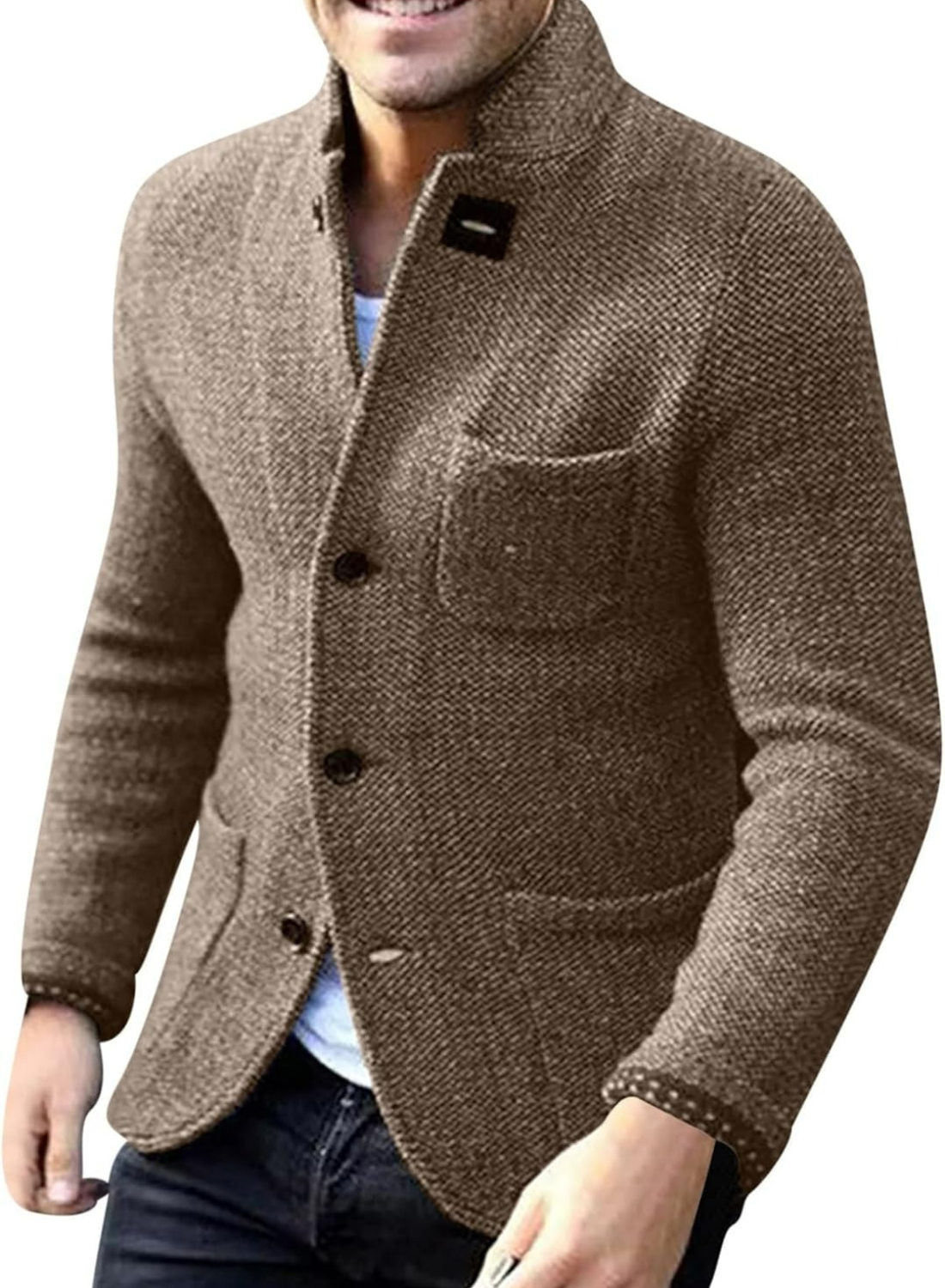 Anspruchsvolle Strickjacke für Herren in elegantem Design