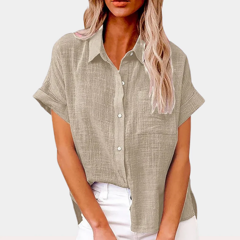 Atmungsaktive Damenbluse mit lockerem Schnitt und vielseitigem Design