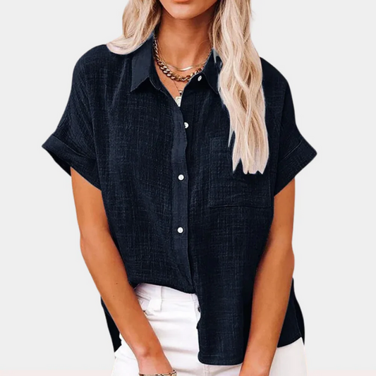 Atmungsaktive Damenbluse mit lockerem Schnitt und vielseitigem Design