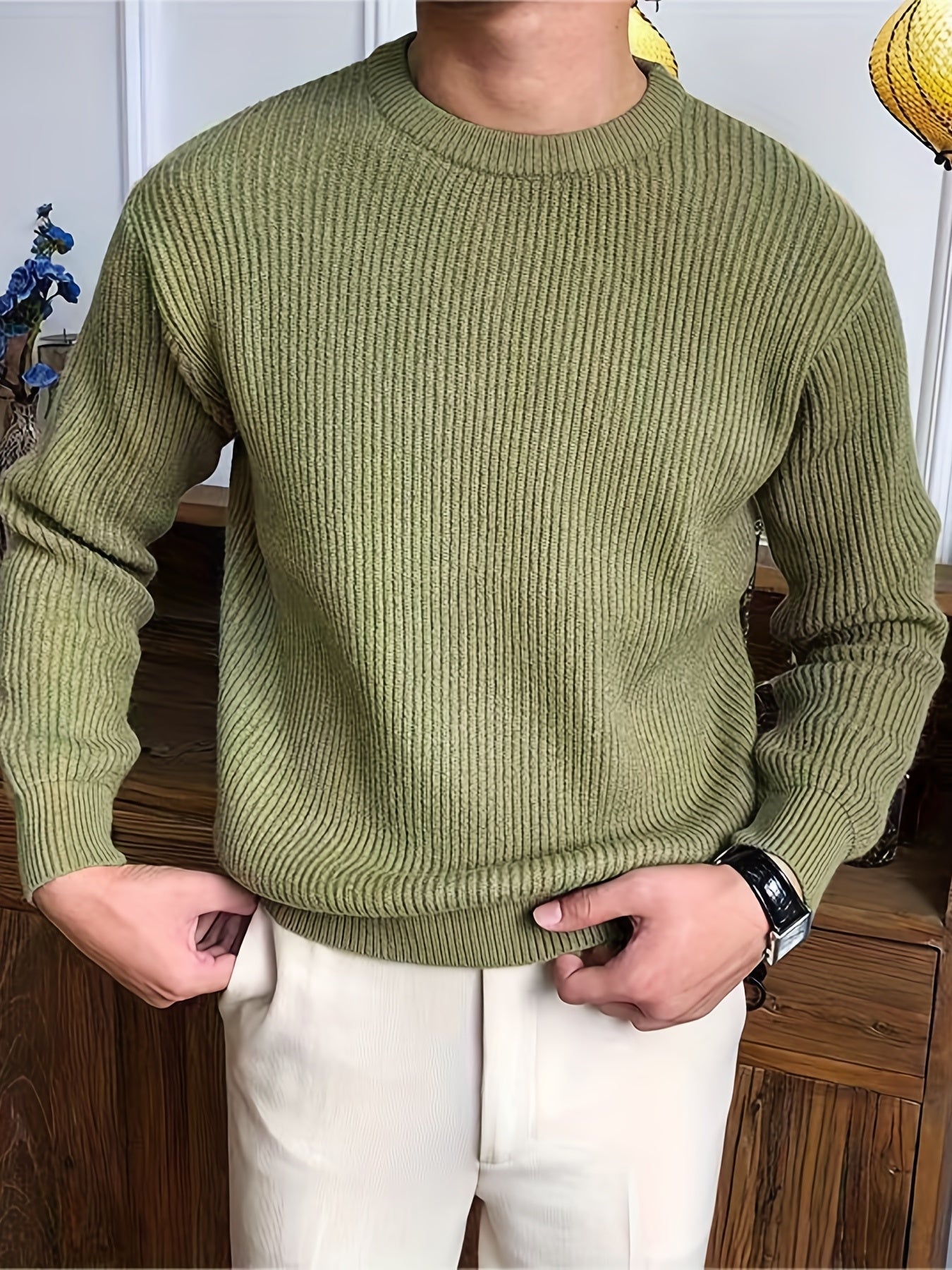 Warmer Strickpullover mit Struktur