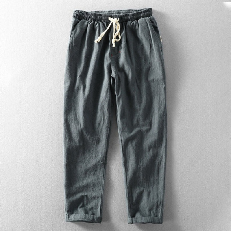 Bequeme Hose im japanischen Stil für Herren mit weitem Schnitt und lässigem Design
