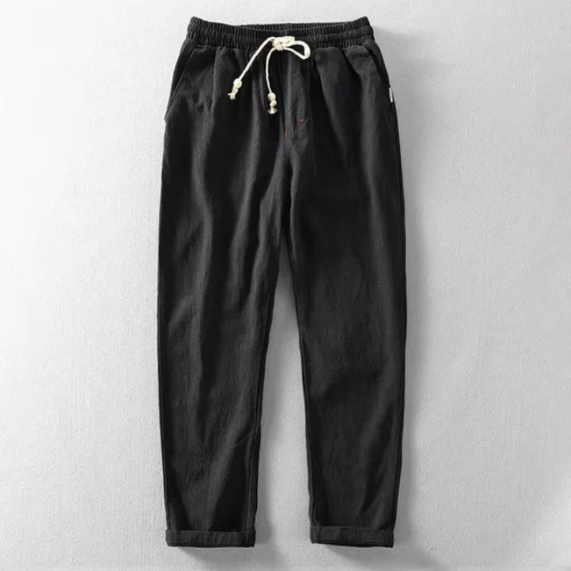 Bequeme Hose im japanischen Stil für Herren mit weitem Schnitt und lässigem Design