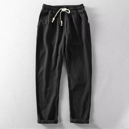 Bequeme Hose im japanischen Stil für Herren mit weitem Schnitt und lässigem Design