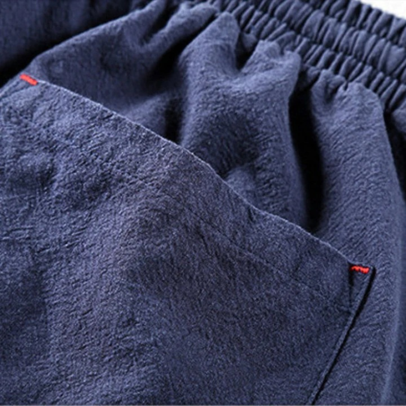 Bequeme Hose im japanischen Stil für Herren mit weitem Schnitt und lässigem Design