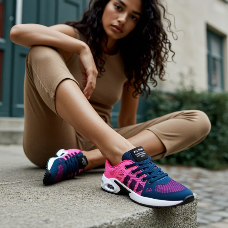 Bequeme Sportschuhe für Damen in modernem Design, ideal für schmerzfreies Gehen, Sport und Alltag.