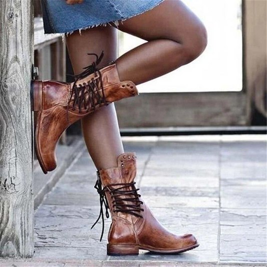 Bequeme Vintage-Stiefel für Damen in elegantem Design