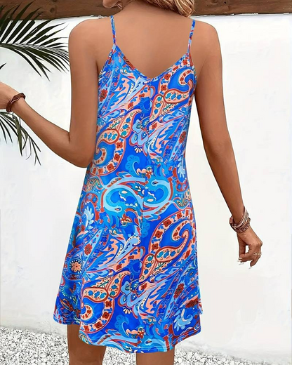 Buntes ärmelloses Sommerkleid für Damen in frischem Design