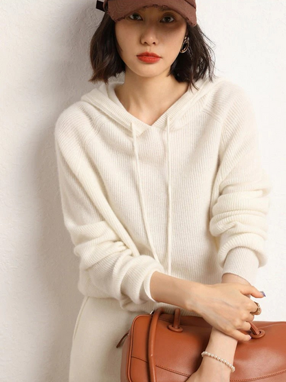 Damen Casual weicher Kapuzenpulli in warmer Ausführung, ideal für Freizeit und kühle Tage.
